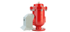 Tryk-/ vakuum ventil med flammefælde